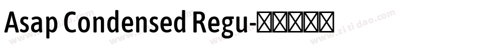 Asap Condensed Regu字体转换